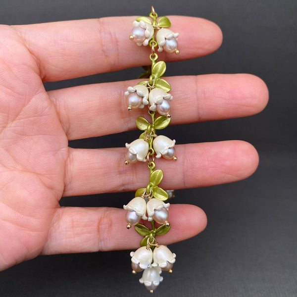 Freshwater Pearl Lily of The Valley Bracelet
