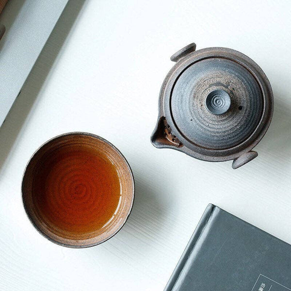 Gohobi Ceramic gaiwan travel set Chinese Gongfu tea  tea set