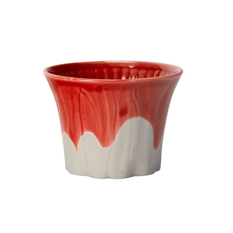 3"H 6oz Snowcap Fuji Sakura Tea Cup Red JP (6/60)