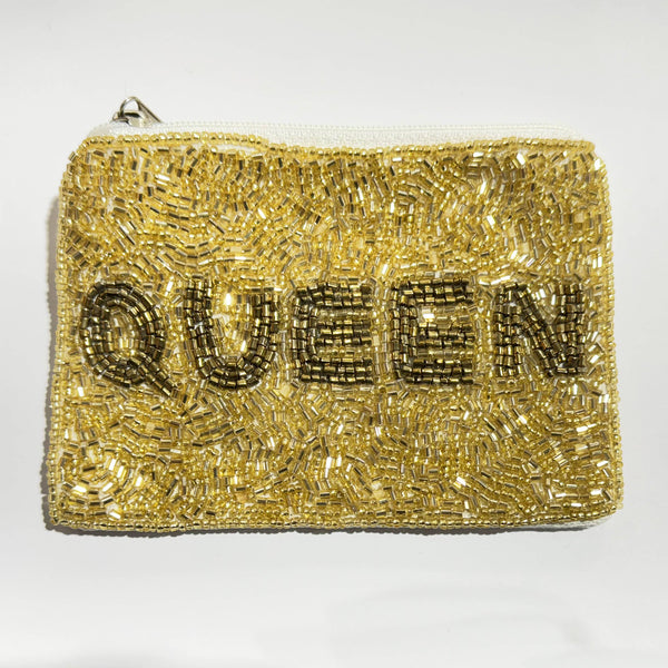 QUEEN Beaded Mani Coin Purse
