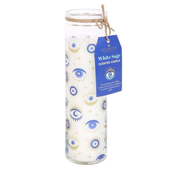 All Seeing Eye White Sage  Candle
