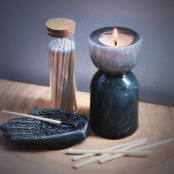 4" Matches in Chic Cork Top Jar - Colors of Your Choice