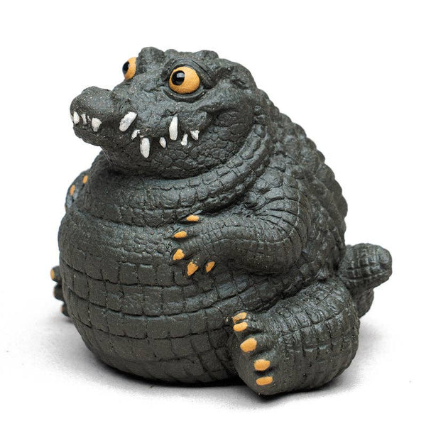 Gohobi Handmade Ceramic YiXing Clay Large Crocodile Ornament