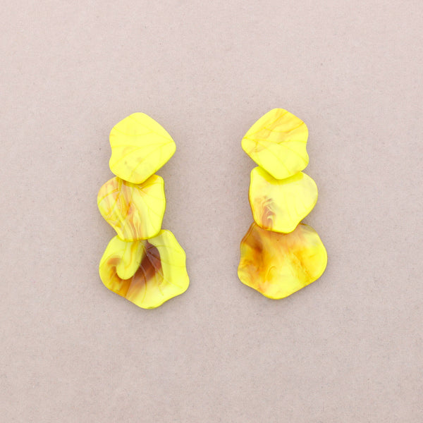 Triple Leaf Resin Earrings