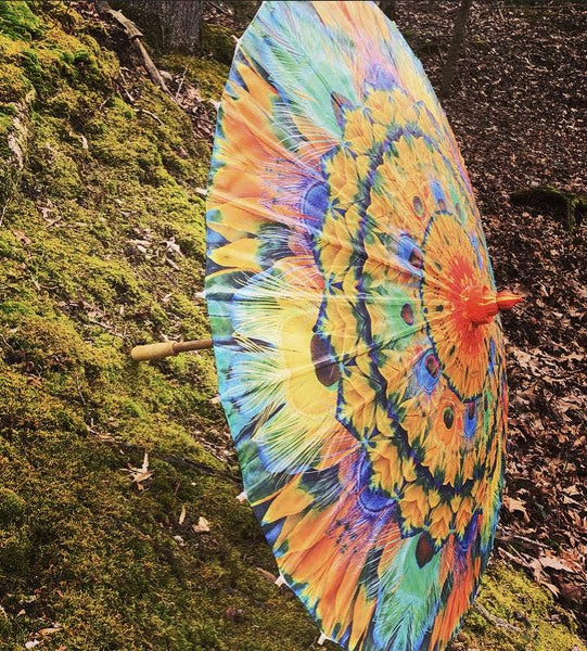 Feather Kaleidoscope Parasol