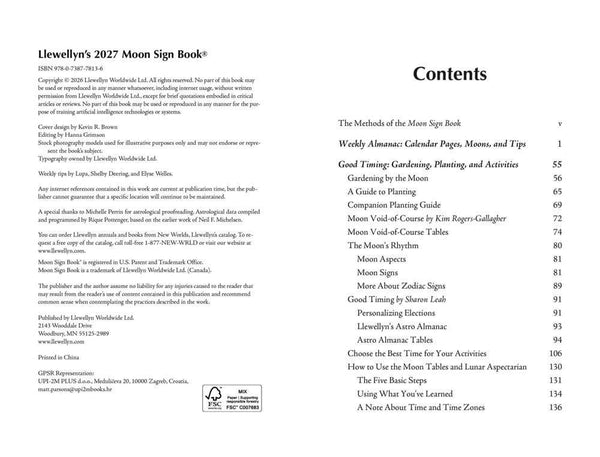 Llewellyn's 2027 Moon Sign Book: Cycles of the Moon
