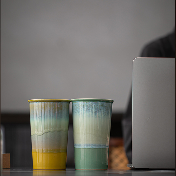 Gohobi Flow Glaze Ceramic Large Cup