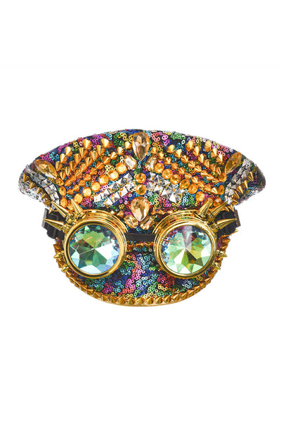 Glasses Rhinestone Jazz Hat C0410