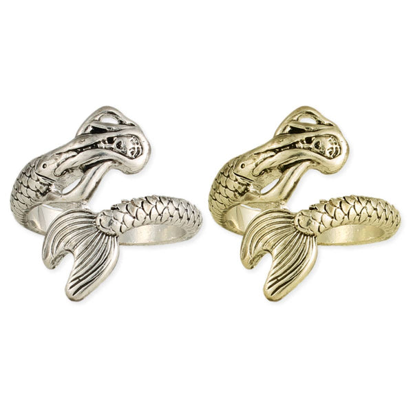Mermaid Hug Wrap Band Ring