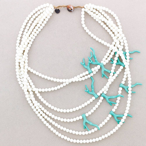 Resin Coral Ball Necklace