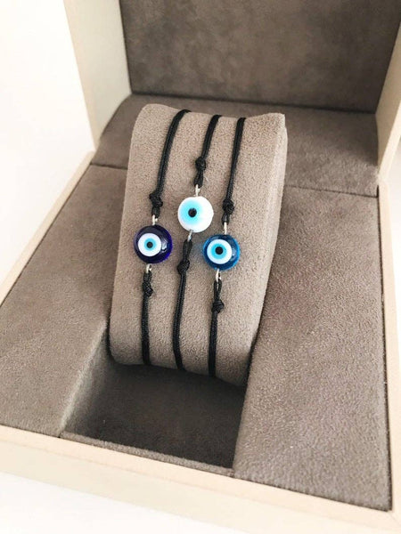 Murano Glass Evil Eye Bracelet,Blue Evil Eye Thread Bracelet