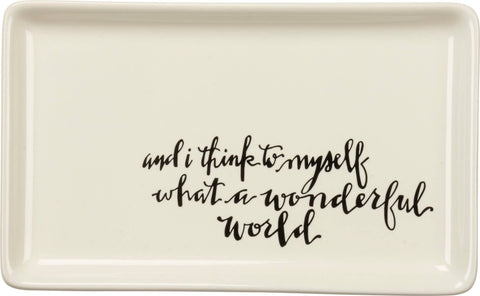 What A Wonderful World Vanity Tray