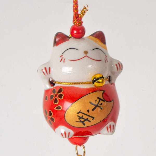 13 Inch Length Maneki Neo Lucky Cat Hanging Charm (12/120)