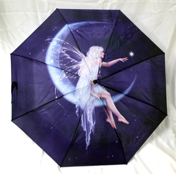 Umbrella - Moon Fairy, 10" L closed, opens to 21" L x 36" W