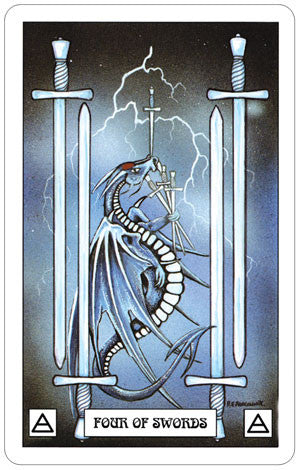 Dragon Tarot - Four of Swords
