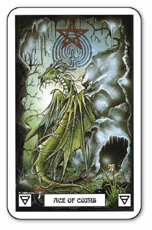Dragon Tarot - Ace of Coins