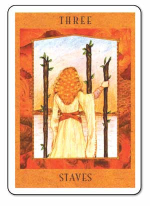 Goddess Tarot - Three of Wands