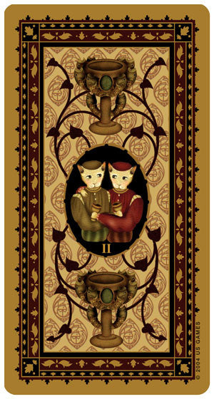 Medieval Cat Tarot - Two of Cups