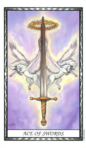 Unicorn Tarot - Ace of Swords 
