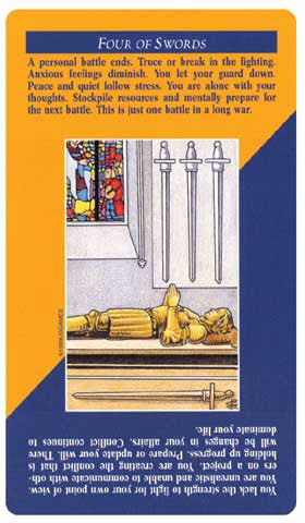 Quick and Easy Tarot - 4 of Swords