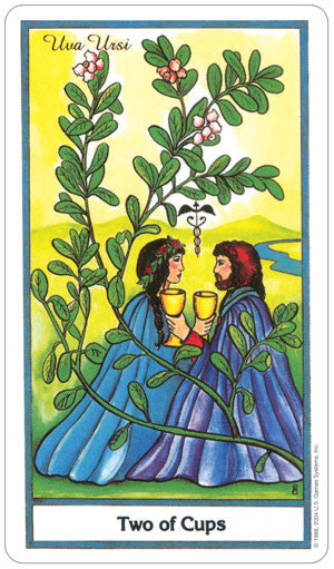 Herbal Tarot - Two of Cups