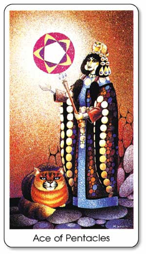 Tarot of the Cat People - Ace of Pentacles