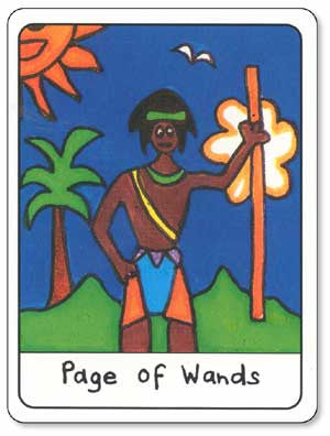 African Tarot Page of Wands