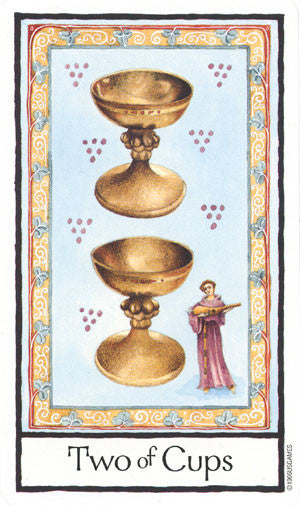 Old English Tarot - Two of Cups