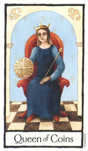 Old English Tarot - Queen of Coins
