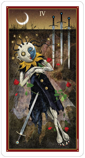 Deviant Moon Tarot - Four of Swords