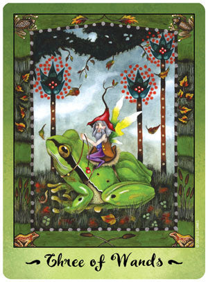Faerie Tarot - Three of Wands