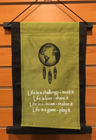 Banner - Life is a Challenge, 12" x 15"