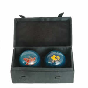 Cloisonne Chinese Health Balls - Butterfly