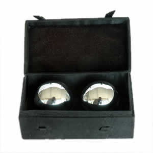 Cloisonne Chinese Health Balls - Chrome