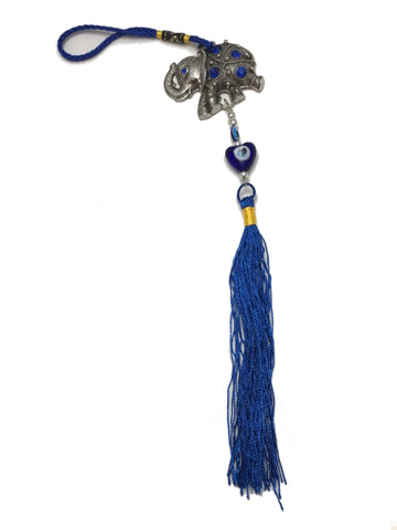 Evil Eye Talisman Lucky Elephant, 12" L