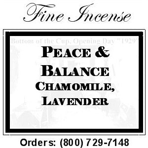 Chamomile and Lavender incense - Peace and Balance