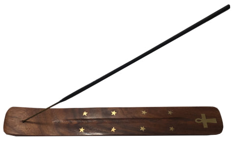 Incense Holder, decorated with Brass inlay of the  Ankh