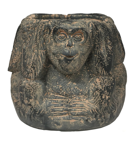 See, Hear, Speak No Evil Monkeys Candle Holder, 3.5" H x 4" W