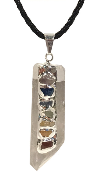 Chakra Crystals Quartz Point Necklace