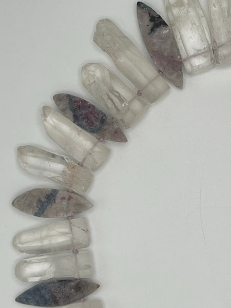 Paraiba Tourmaline & Quartz Crystal Necklace