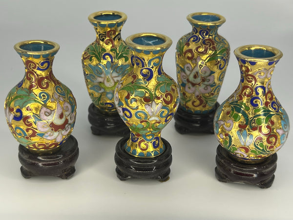 Gold Cloisonne Vases