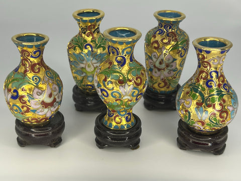Gold Cloisonne Vases