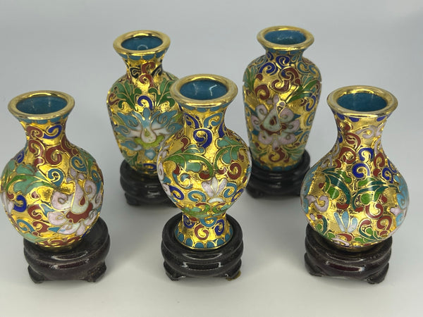 Gold Cloisonne Vases