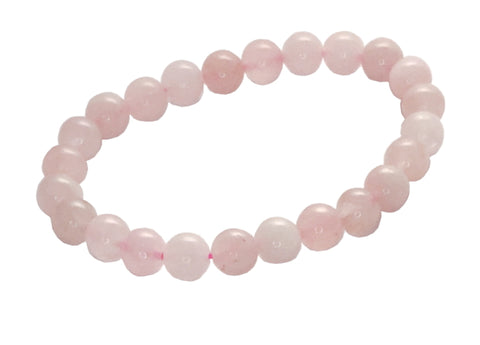 Gemstone Bracelet -  Rose Quartz, 7" L