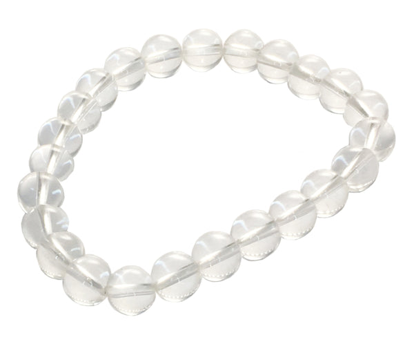 Gemstone Bracelet - Clear Quartz, 7"L